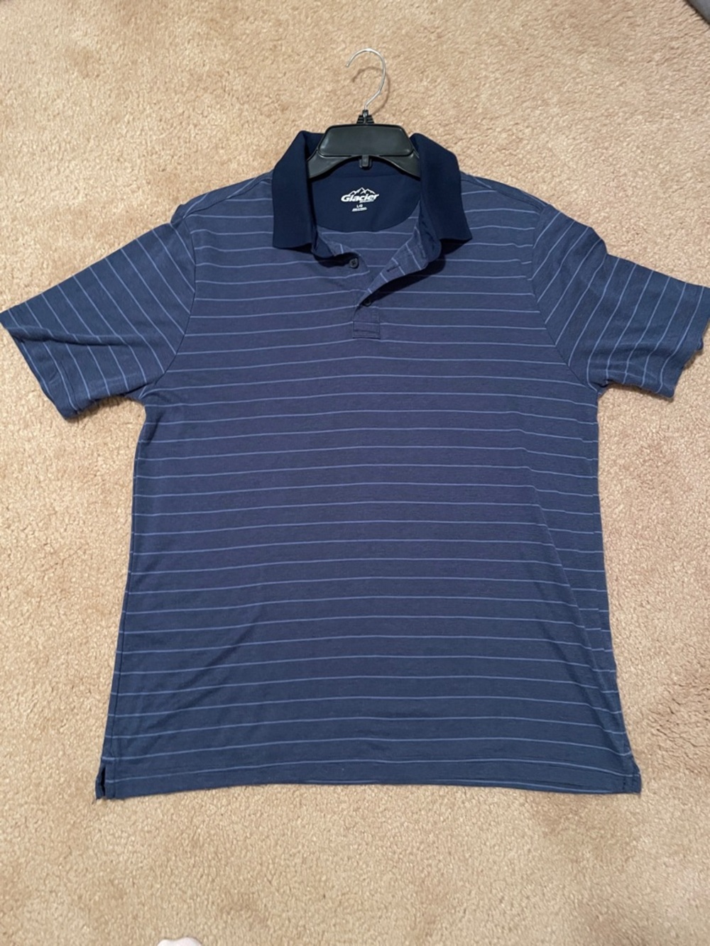 Chaps Classic Navy Stripe Polo Shirt - Men's